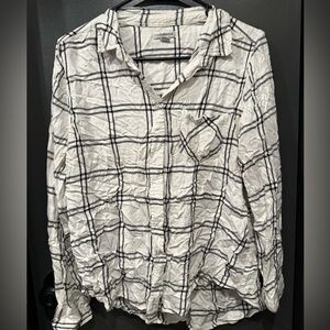 Croft & Barrow Black and White Checkered Shirt